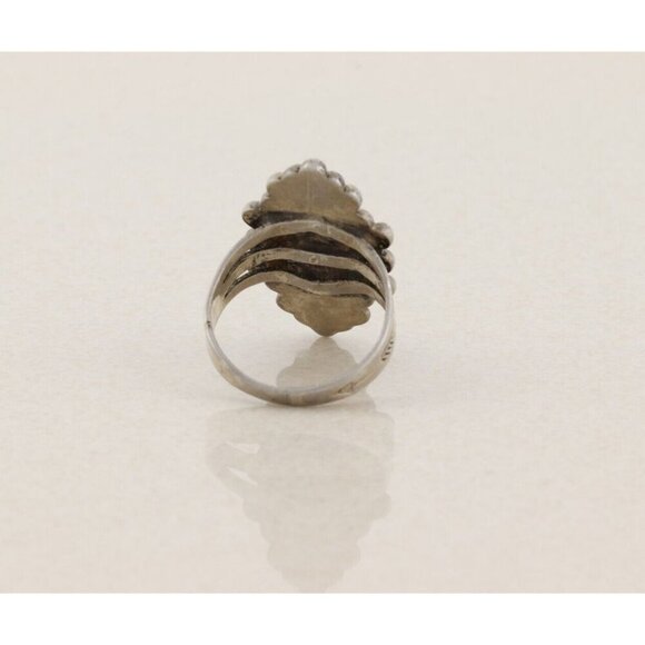 Sterling Silver Natural Turquoise Ring Size 7 3/4 - Picture 6 of 7